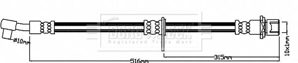 BORG & BECK Тормозной шланг BBH8034